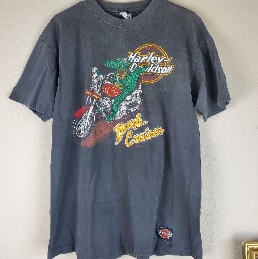 Harley Davidson Black Shirt Size Extra Large New Orleans Beach Cruiser